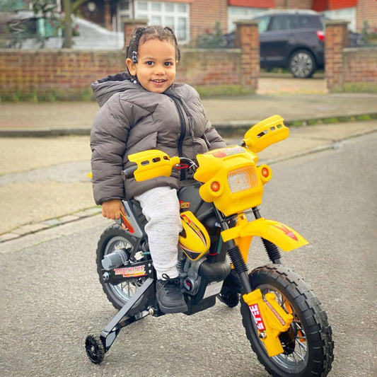 Electric Motorcycle for Kids Ride on Toys-Yellow