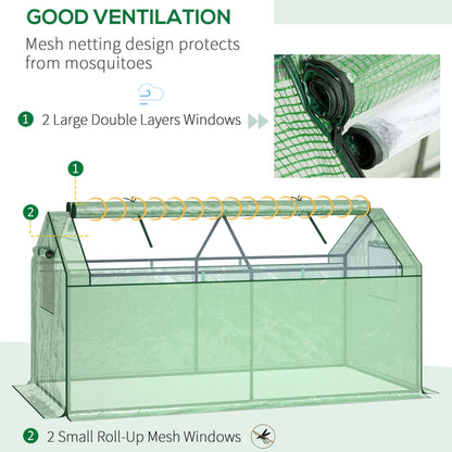 Mini Greenhouse Portable Garden Growhouse for Plants with Large Zipper Windows for Outdoor