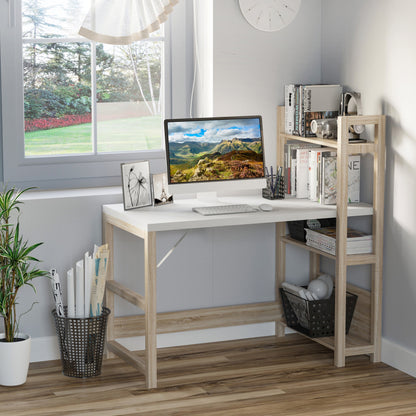 Computer Desk with 3 Tier Storage Shelves