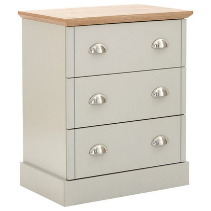 Kendal Chest of Drawers Grey 3 Drawers