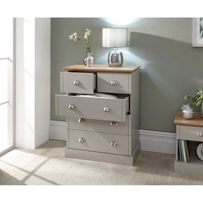 Kendal Chest of Drawers Grey 5 Drawers