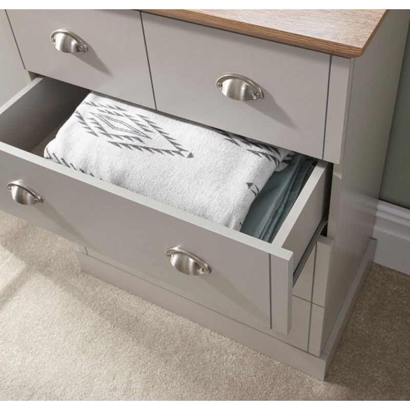 Kendal Chest of Drawers Grey 5 Drawers