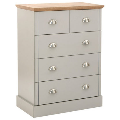 Kendal Chest of Drawers Grey 5 Drawers