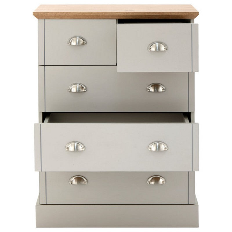 Kendal Chest of Drawers Grey 5 Drawers