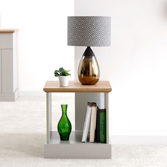 Kendal Side Table Grey 1 Shelf