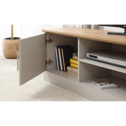 Kendal TV Unit Grey 2 Shelves 2 Doors