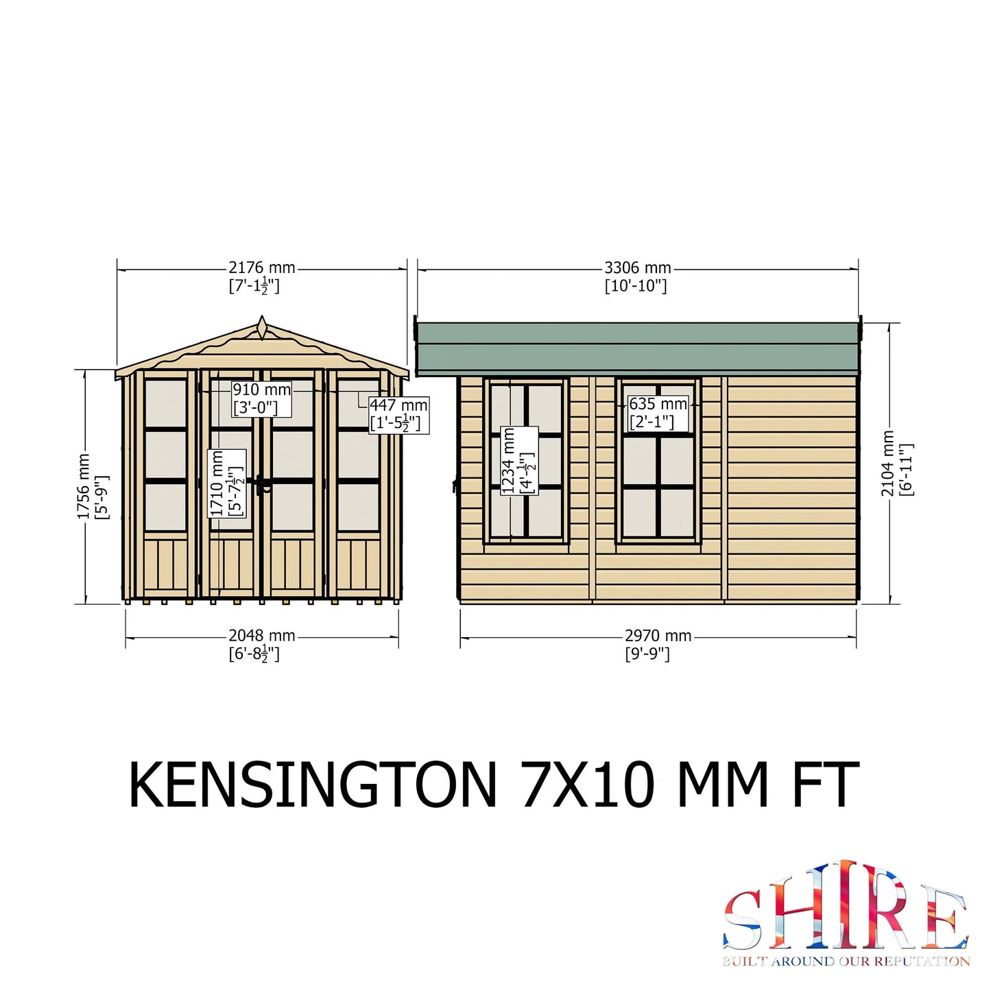 Shire Kensington Shiplap Garden Summerhouse 7' x 10'