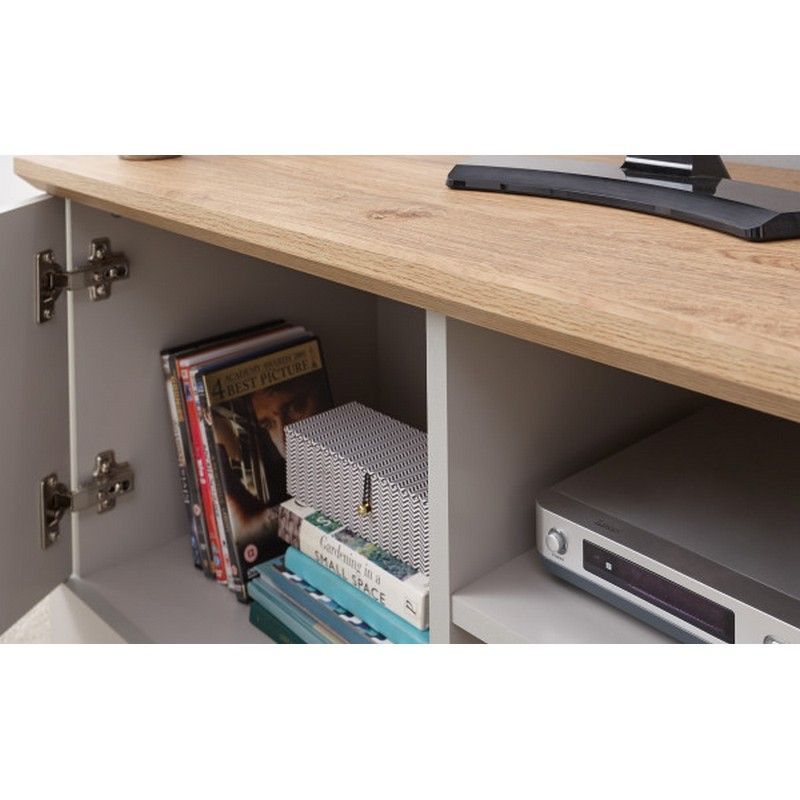 Kendal TV Unit Grey 2 Shelves 1 Door