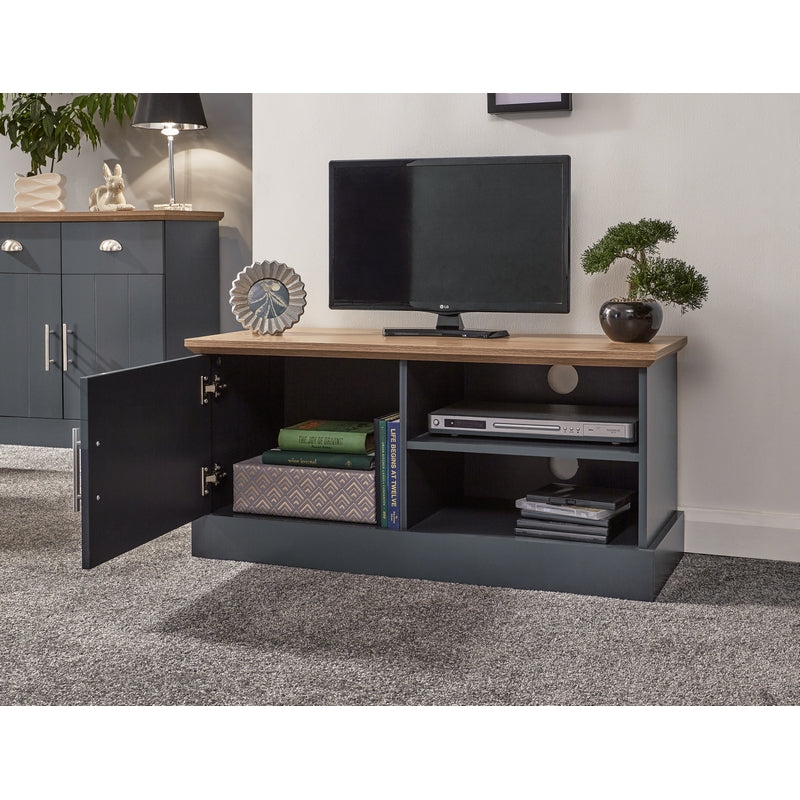 Kendal TV Unit Blue 1 Shelf 1 Door