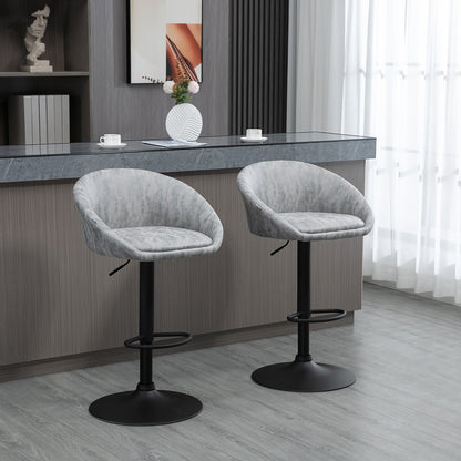 Modern Adjustable Bar Stools Set of 2