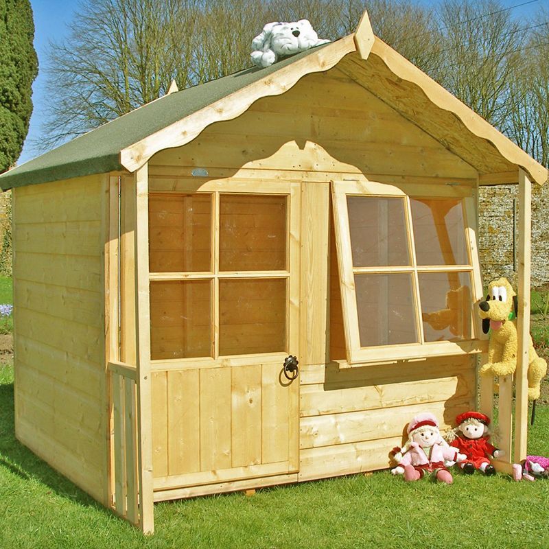 Shire Kitty 5' 4" x 4' 10" Apex Children's Playhouse - Premium Dip Treated Shiplap