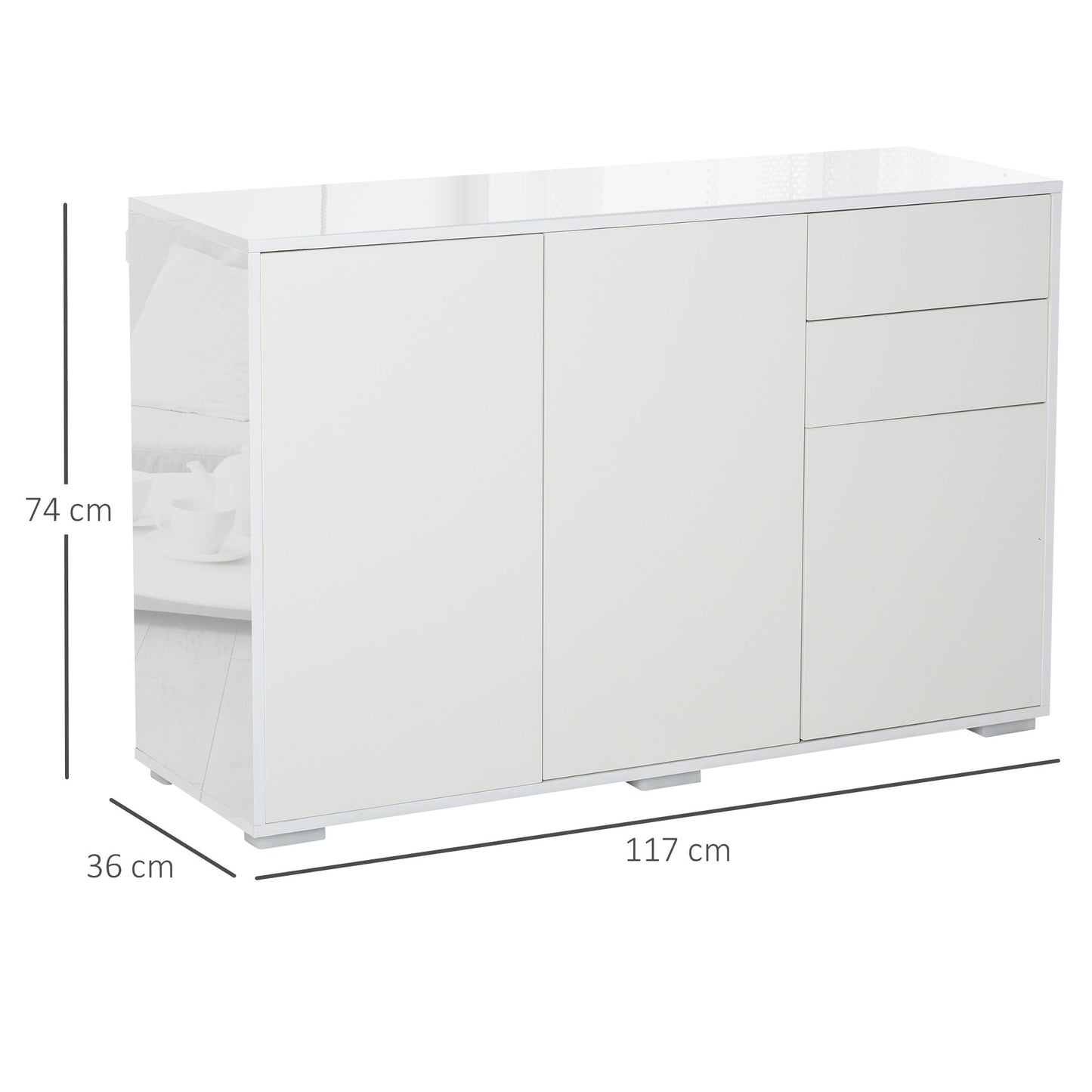 High Gloss Frame Sideboard