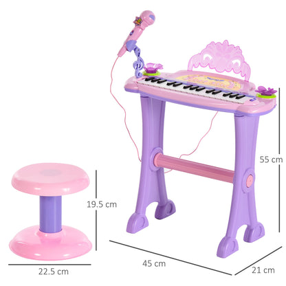 32 Keys Kids Mini Electronic Keyboard Musical Instrument Educational Game Toy Children Grand Piano Stool Micropho