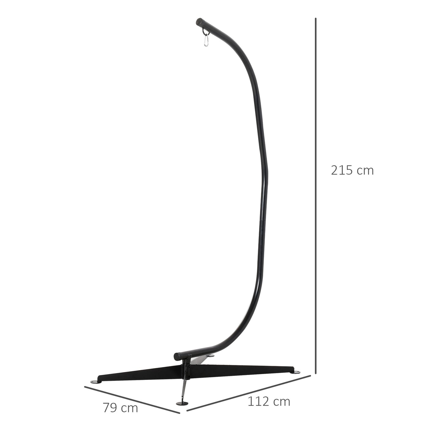 Hanging Hammock Stand Hammock Chair Stand C Stand Steel Heavy Duty Stand for Hanging Hammock Air Porch Swing Chair Indoor Outdoor Only Construction