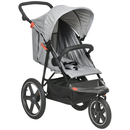 Foldable Three-Wheeler Baby Stroller w/ Canopy