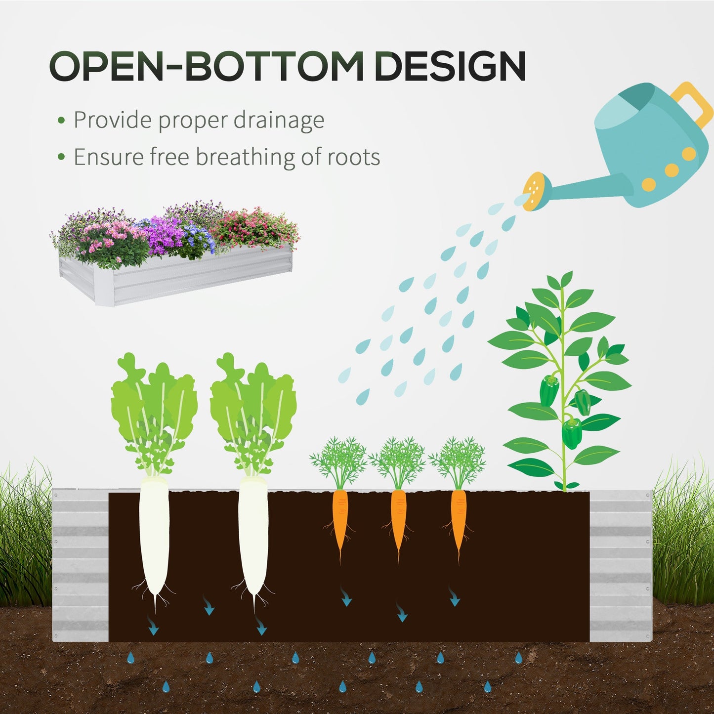 Raised Garden Bed with Greenhouse