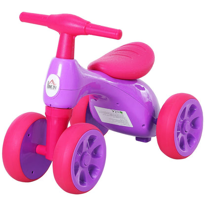 Toddler Training Walker Balance Ride-On Toy with Rubber Wheels Purple