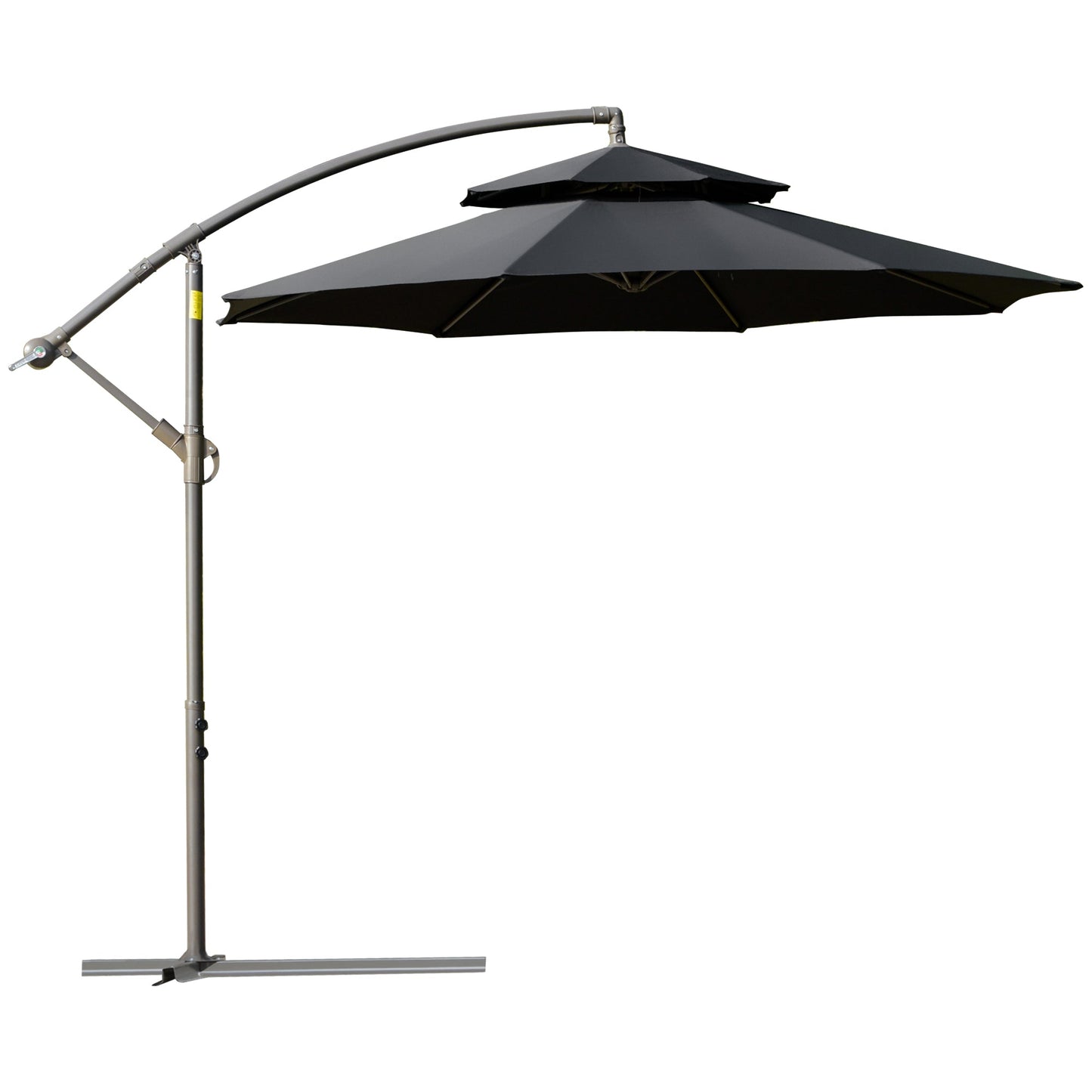 2.7m Garden Banana Parasol Cantilever Umbrella with Crank Handle