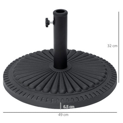 Patio Outdoor Garden 14kg Round Cement Parasol Base Umbrella Weight Stand Holder Fits ?35mm