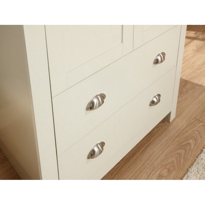 Lancaster Tall Wardrobe Cream 2 Doors 2 Drawers