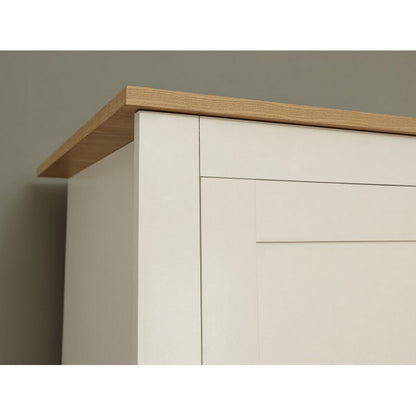 Lancaster Tall Wardrobe Cream 2 Doors 2 Drawers