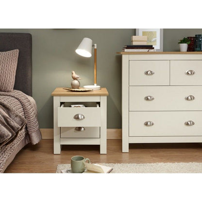 Lancaster Bedside Table Cream 2 Drawers