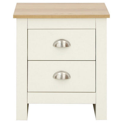 Lancaster Bedside Table Cream 2 Drawers