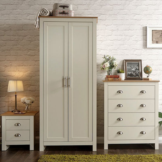 Lancaster 3 Piece Bedroom Furniture Set Cream