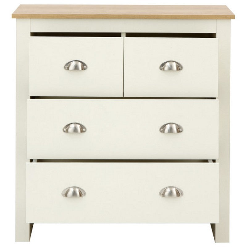 Lancaster Chest of Drawers Cream 4 Drawers