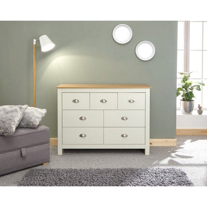 Lancaster Large Chest of Drawers Cream 7 Drawers