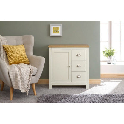 Lancaster Sideboard Cream 1 Door 2 Shelves 3 Drawers