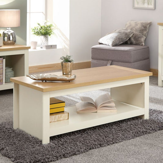 Lancaster Coffee Table Cream 1 Shelf