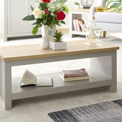 Lancaster Coffee Table Grey 1 Shelf