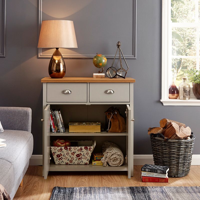 Lancaster Sideboard Grey 2 Doors 2 Drawers