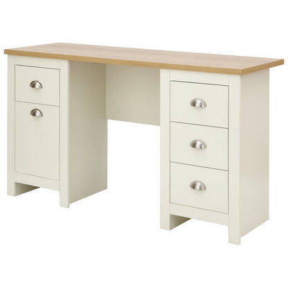 Lancaster Desk Cream 4 Drawers 1 Door