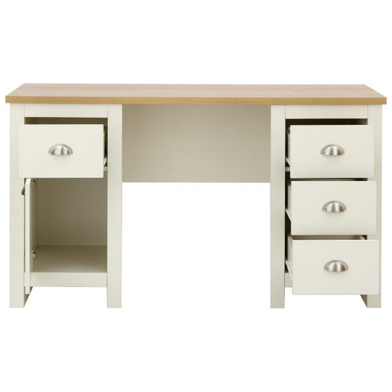 Lancaster Desk Cream 4 Drawers 1 Door