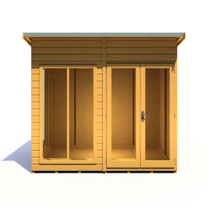 Shire Lela 6' 1" x 7' 9" Pent Summerhouse - Premium Dip Treated Shiplap