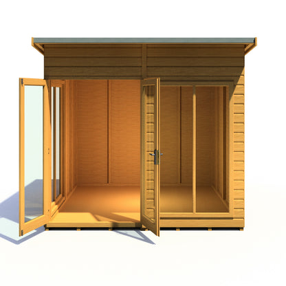 Shire Lela 8' 1" x 7' 9" Pent Summerhouse - Premium Dip Treated Shiplap