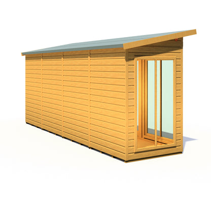 Shire Lela 4' 2" x 15' 7" Pent Summerhouse - Premium Dip Treated Shiplap