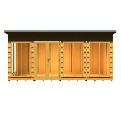 Shire Lela 6' 1" x 15' 7" Pent Summerhouse - Premium Dip Treated Shiplap