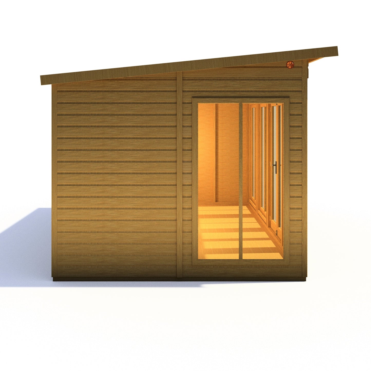 Shire Lela 8' 1" x 15' 7" Pent Summerhouse - Premium Dip Treated Shiplap