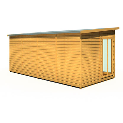 Shire Lela 8' 1" x 15' 7" Pent Summerhouse - Premium Dip Treated Shiplap