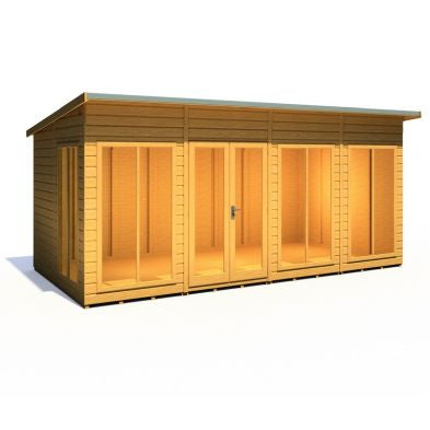 Shire Lela 8' 1" x 15' 7" Pent Summerhouse - Premium Dip Treated Shiplap