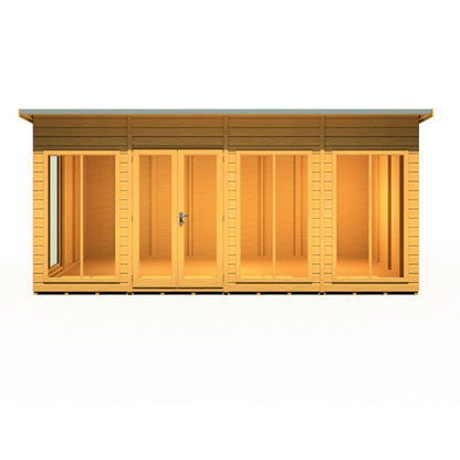 Shire Lela 8' 1" x 15' 7" Pent Summerhouse - Premium Dip Treated Shiplap