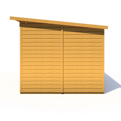 Shire Lela 8' 1" x 11' 8" Pent Summerhouse with Side Shed - Premium Dip Treated Shiplap