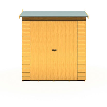 Shire Lewis 4' 5" x 6' 3" Reverse Apex Shed - Classic Coated Shiplap