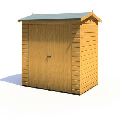 Shire Lewis 4' 5" x 6' 3" Reverse Apex Shed - Classic Coated Shiplap