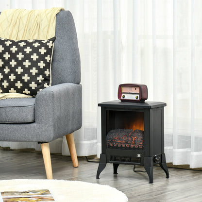 Freestanding Electric Fireplace Stove with Flame Effect and Overheat Protection