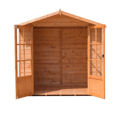 Shire Lumley 6' 8" x 6' 3" Apex Summerhouse - Premium Dip Treated Shiplap