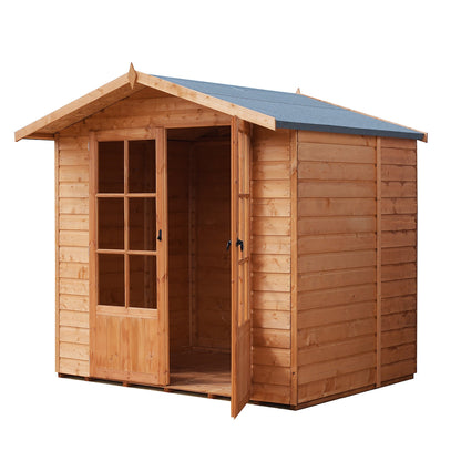 Shire Lumley 6' 8" x 6' 3" Apex Summerhouse - Premium Dip Treated Shiplap